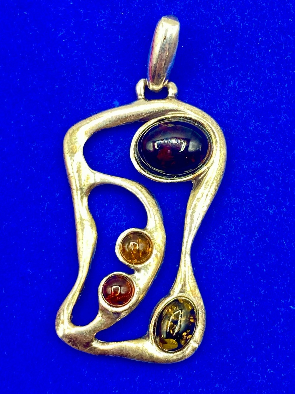 Sterling Silver Baltic Amber Pendant